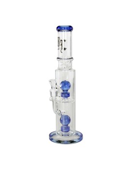 Bong con Doppio Percolator "Blue Hour" - Black Leaf