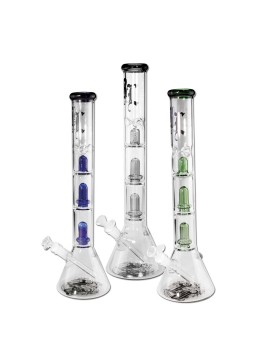 Beaker Icebong con Doppio Percolator a Ufo - Black Leaf