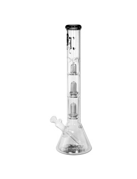 Beaker Icebong con doble Ufo Percolator - Negro Leaf