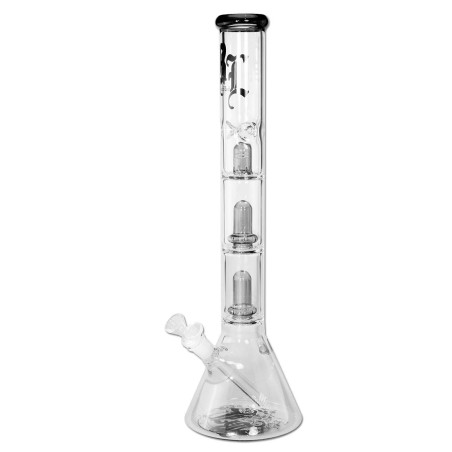 Beaker Icebong con Doppio Percolator a Ufo - Black Leaf