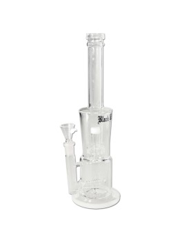 Bong Drum Percolator mit Inline Slit - Schwarzer Blatt