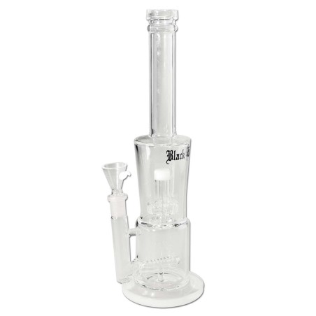 Bong Drum Percolator mit Inline Slit - Schwarzer Blatt