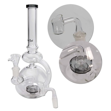 Recycle Bong for herbs and extracts - Black Leaf