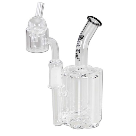 Oil Bong Bubbler Revolver - Black Leaf