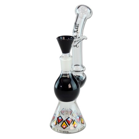 Bubbler "Diamonds" con difusor - hoja negra