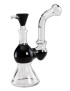 Bong in vetro con Hole Diffuser - Black Leaf