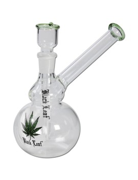 Bong in glass - black leaf