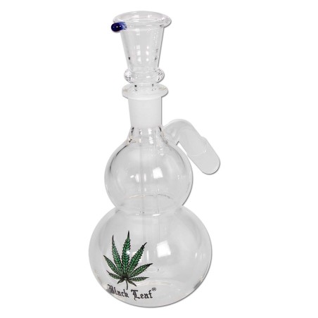 Ash catcher bombato con foglia - black leaf