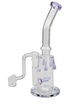 Bong für Extrakte mit Banger Diffusor "Inline" Purple