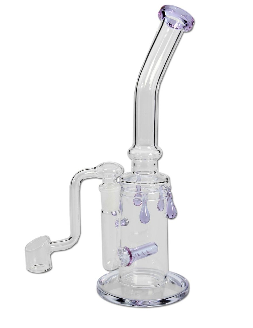 Bong für Extrakte mit Banger Diffusor "Inline" Purple