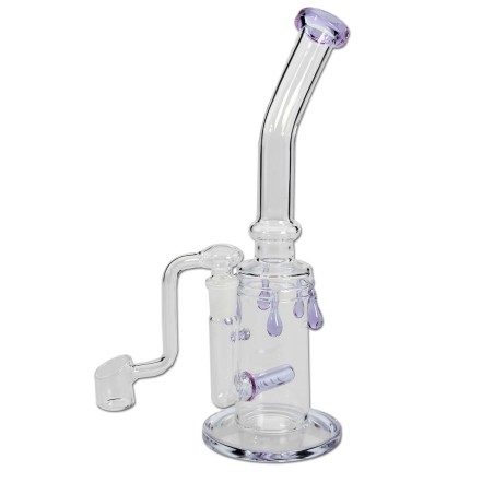 Bong für Extrakte mit Banger Diffusor "Inline" Purple