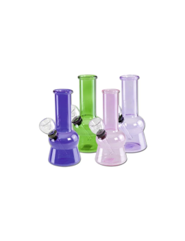 Mini-Bong aus transparentem farbigem Glas