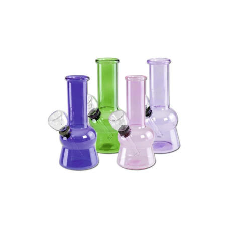 Mini-Bong aus transparentem farbigem Glas