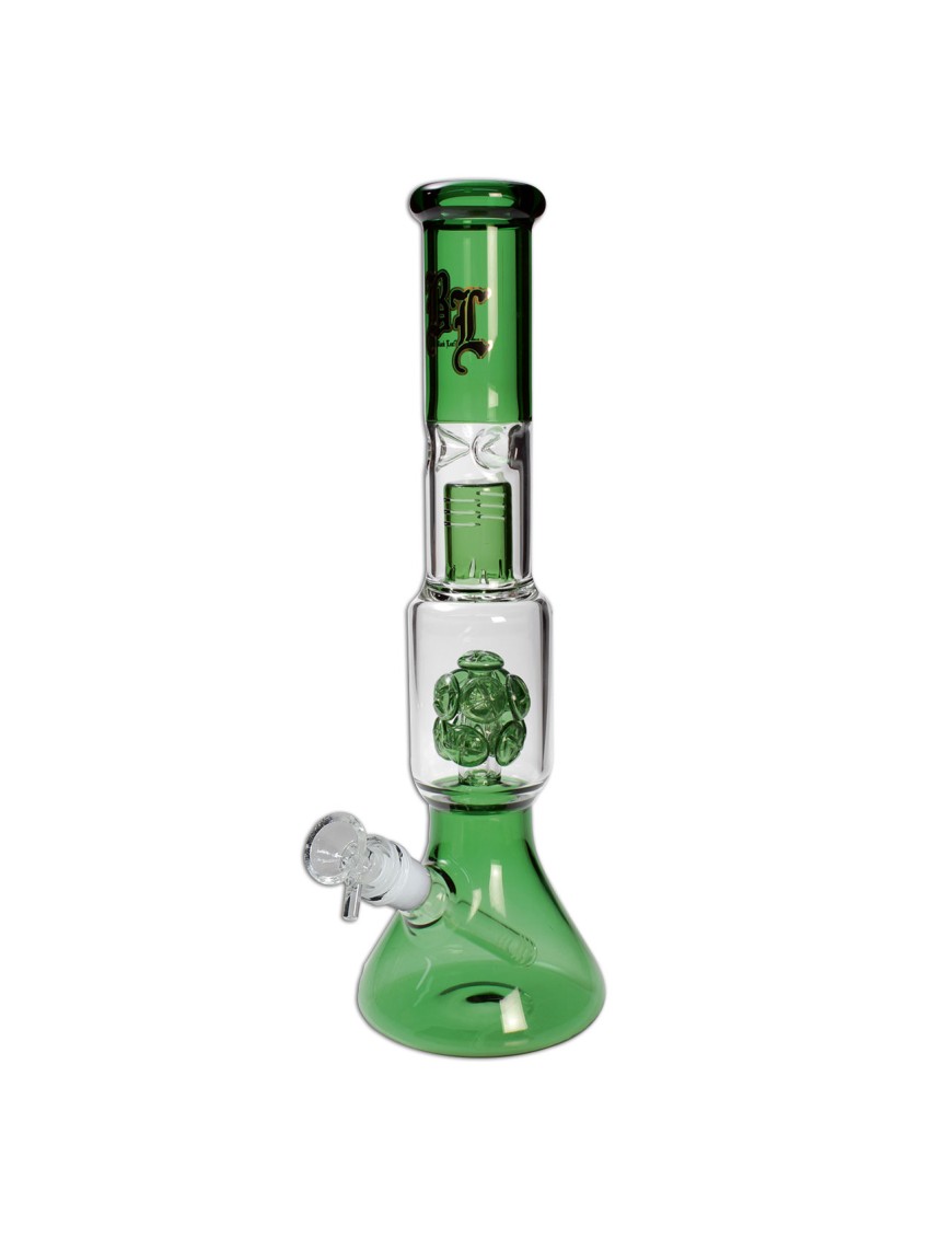 Multi Level Bong mit Percolator - Schwarzer Blatt