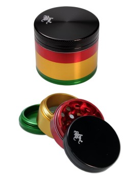 Grinder "Rasta" 4 aluminum parts - Black Leaf