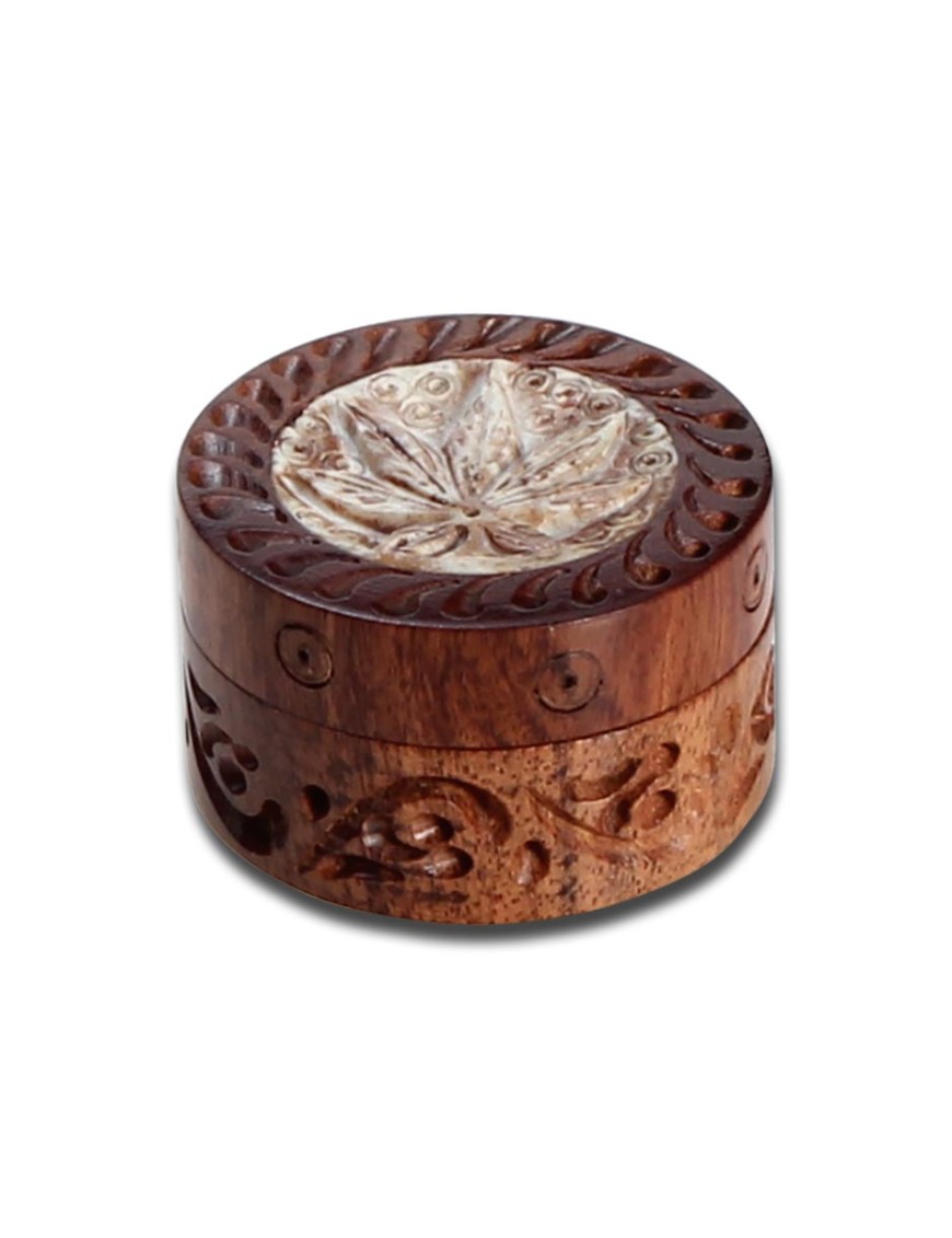 Rosewood Grinder Leaf 2-part with Inlay