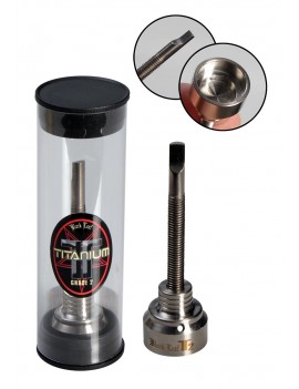 Titanium Carb Cap Dabber Mini - Hoja negra