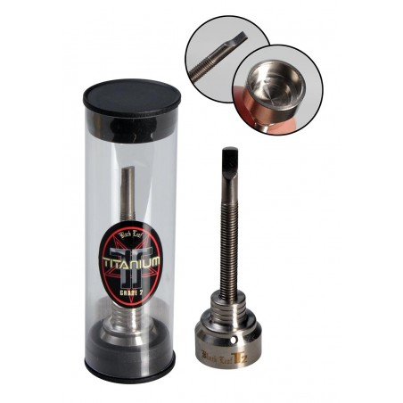 Titanium Carb Cap Dabber Mini - Hoja negra