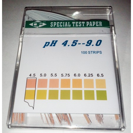 pH-Test in kolorimetrischen Streifen