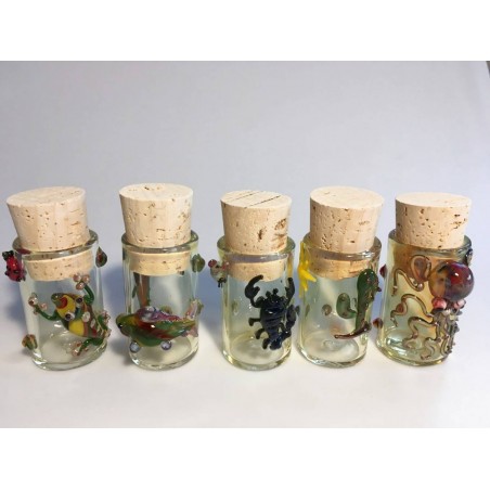 Handmade glass container vases