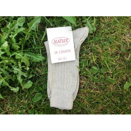 100% Hanf Peasant Socks - Natur