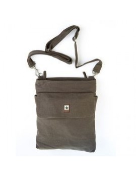 Bolso de hombro con cremallera y bolsillo - PURE - Sir Hemp (foto1)