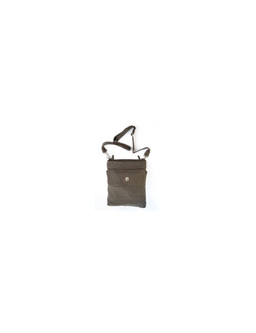 Shoulder bag with Zip and Pocket - PURE - Sir Hemp (photo1)