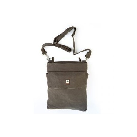 Bolso de hombro con cremallera y bolsillo - PURE - Sir Hemp (foto1)