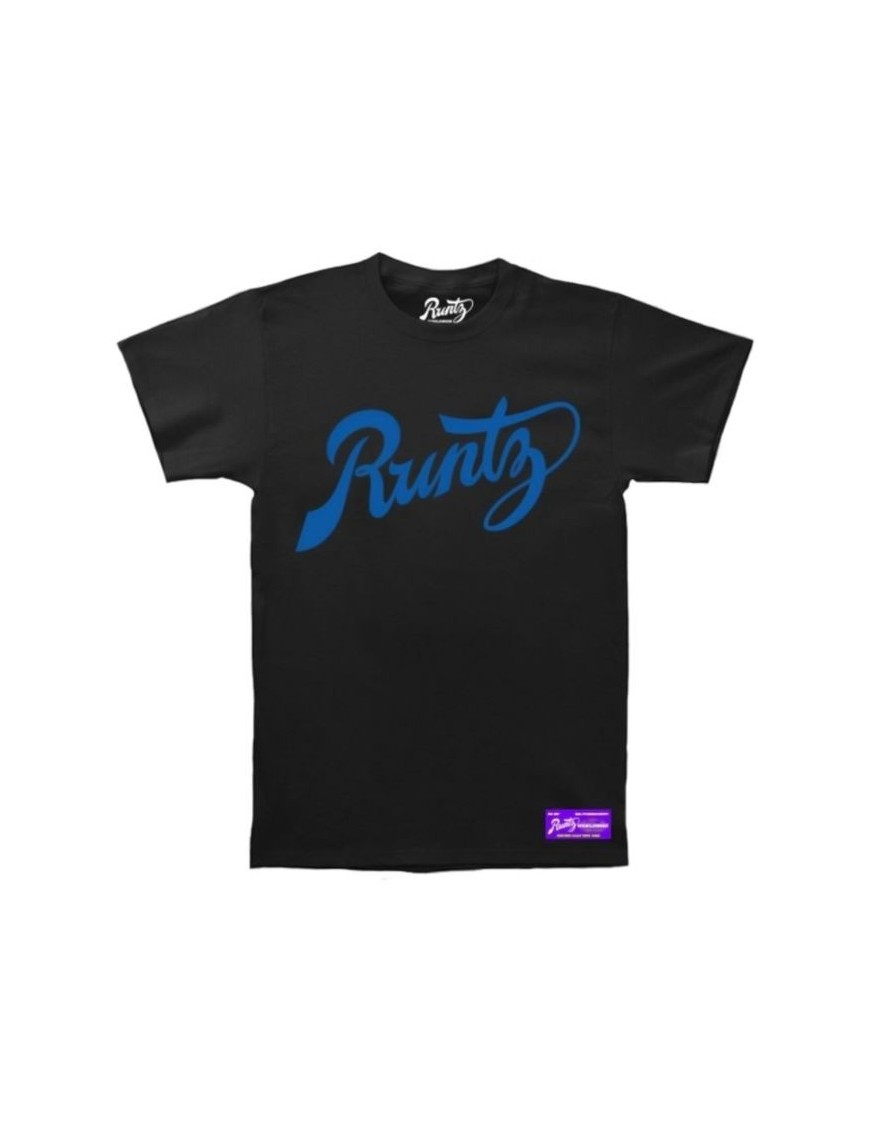 Script Camiseta Negro & Royal Blue - Runtz