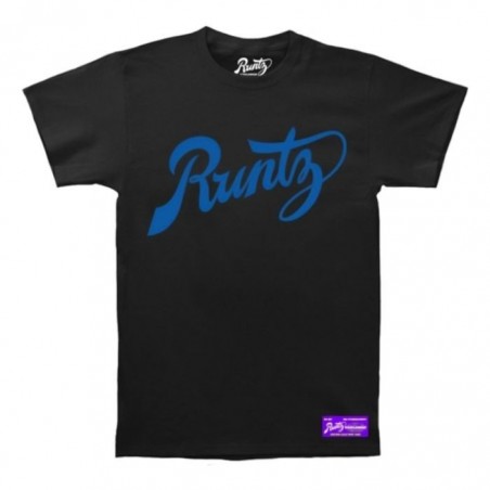 Script Camiseta Negro & Royal Blue - Runtz