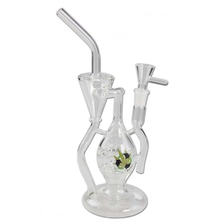 Recycle Bong con Doppio Disco Diffusore - Black Leaf