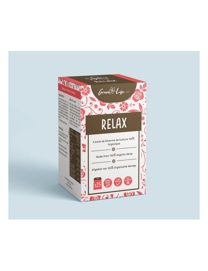 Infusión de cáñamo Relax - 25 sobres - Green Life Labs